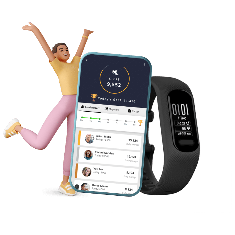 Step Challenge App integrated with a Garmin Wearable